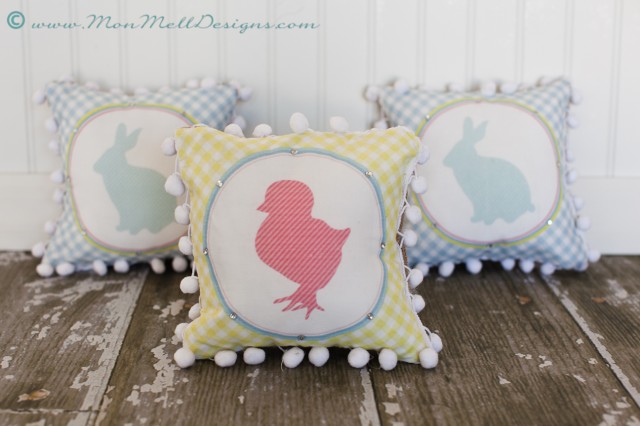 crochet easter pillow
