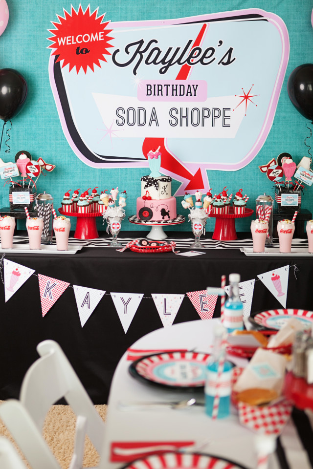 A Retro Soda Shoppe Birthday Party - Anders Ruff Custom Designs, LLC